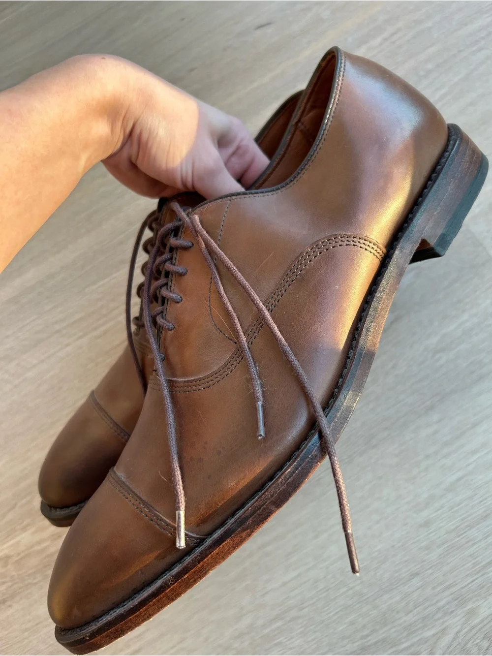 Allen Edmonds Brown Cap-Toe Oxford Dress Shoes